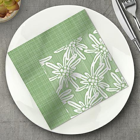 TOVAGLIOLI 40X40 DRYDECOR EDELWEISS PALM GREEN