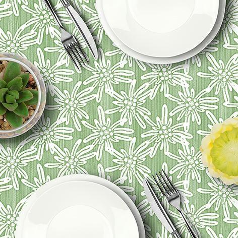 COPRIMACCHIA 100X100 DRYDECOR EDELWEISS PALM GREEN