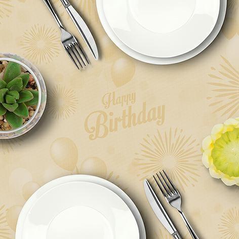 COPRIMACCHIA 100X100 -DRYCOLOR- HAPPY BIRTHDAY CHAMPAGNE